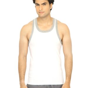 Undercolors of Benetton Men Racer White Innerwear Vest