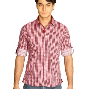 Indigo Nation Men Checks Red Shirts