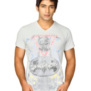Batman Men's The Dark Knight Light Grey T-shirt