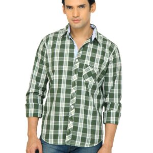 Highlander Men Check Green Shirt