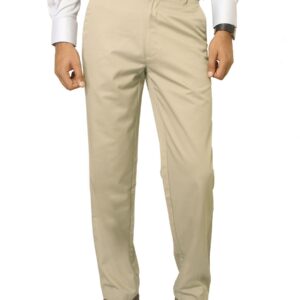 Basics Men Solid Beige Trousers