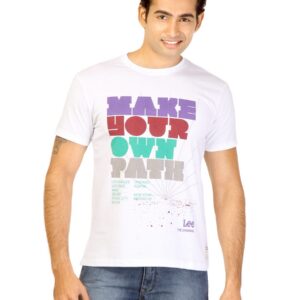 Lee Men Printed White Tshirts