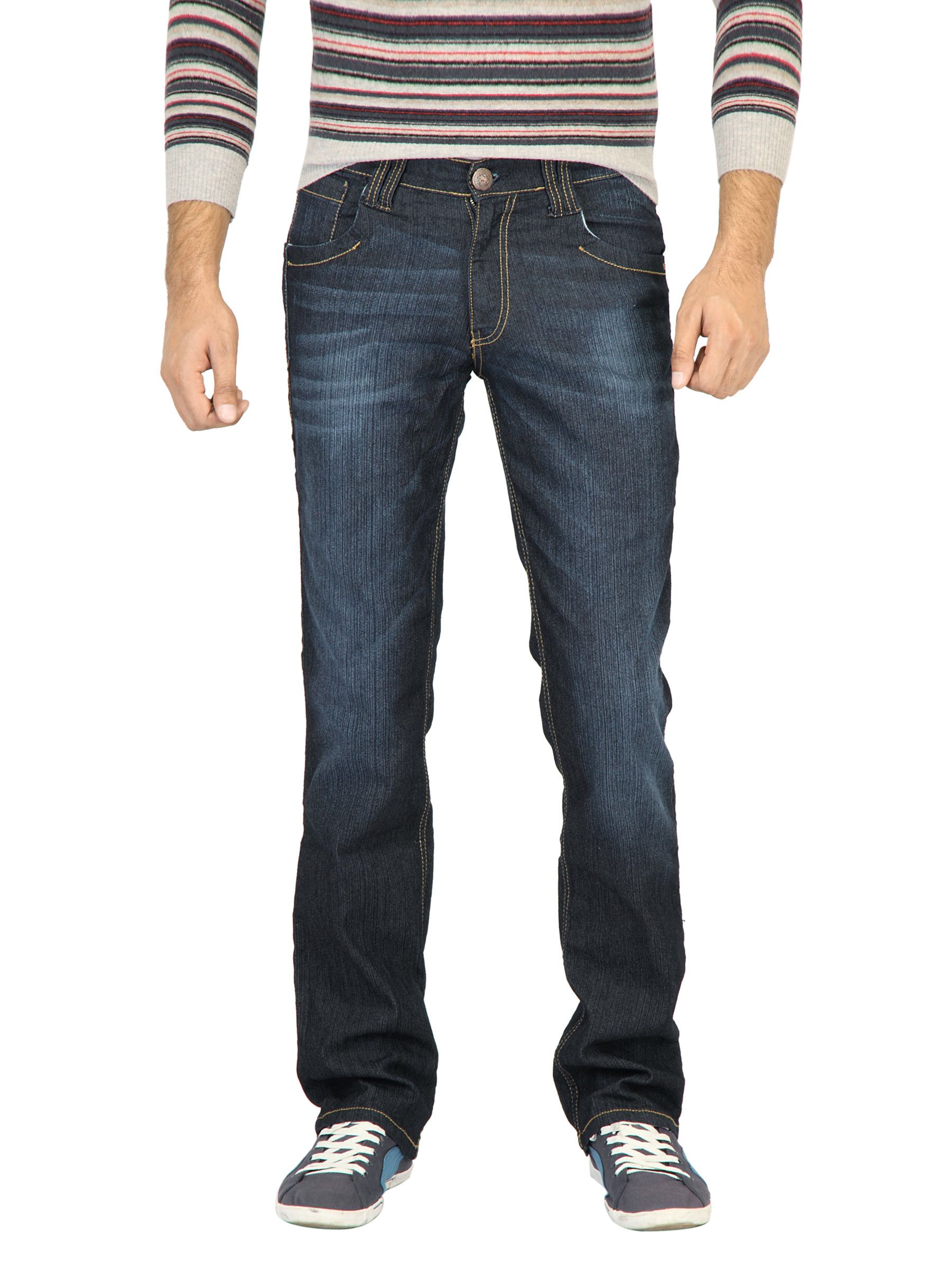 Locomotive Men Washed Blue Jeans