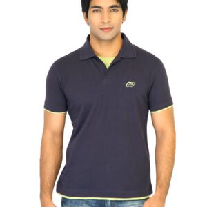 Proline Mens Solid Blue Polo Tshirt
