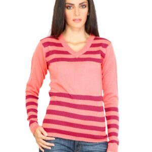 Jealous 21 Women Stripes Red Sweater