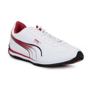 Puma Men Silly Point White & Red Sports Shoes
