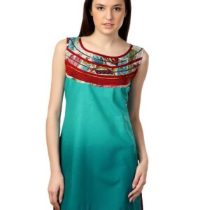 Span Women Green Kurta