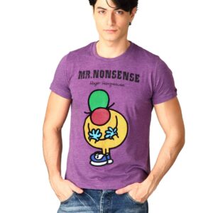 Mr.Men Men's Purple Melange T-shirt