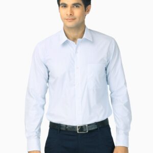 Mark Taylor Men Blue & White Striped Shirt