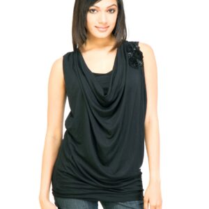 Jealous 21 Women Casual Top Black Tops