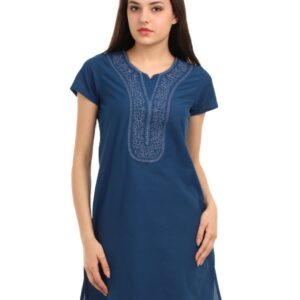 Folklore Women Blue Kurta