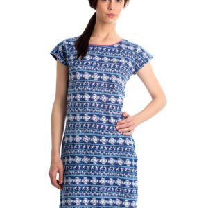 Urban Yoga Women Printed Blue Kurta
