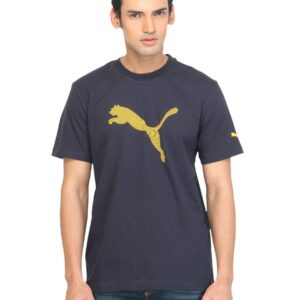 Puma Men Dizzy Graphic Navy Blue T-shirt