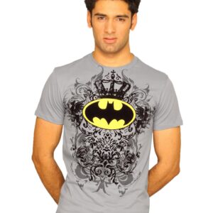 Batman Men's Affliction Grey Violet T-shirt