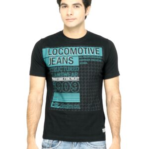 Locomotive Men Printed Black T-shirt