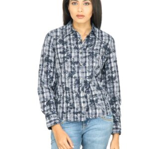 Wrangler Women Western Yoke Black Shirt