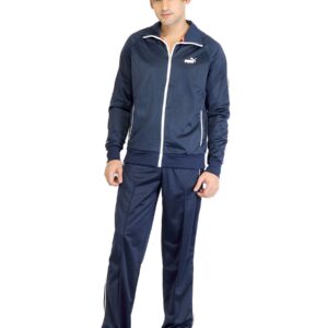 Puma Men Poly Knitted Navy Blue Tracksuit