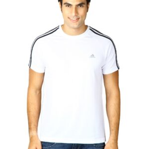 ADIDAS Men Ess 3s White T-Shirt