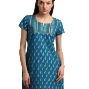Aurelia Women Printed Blue Kurta