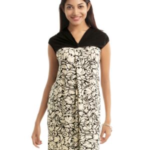 109F Women Black & Cream Dress