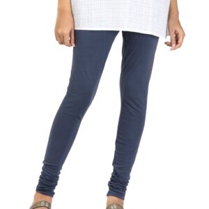 Aurelia Women Solid Navy Blue Leggings