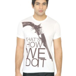 United Colors of Benetton Men Printed White TShirt