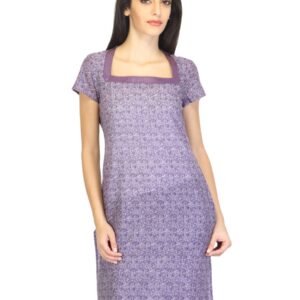 W Women Printed Purple Kurta