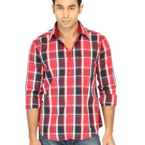 Highlander Men Check Red Shirt