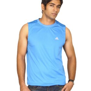 ADIDAS Men's Fresh Blue Sleeveless T-shirt