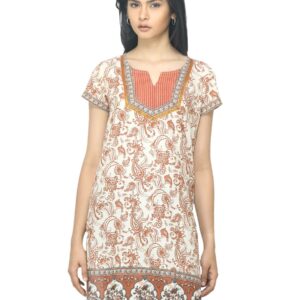 Aurelia Women Printed Brown Kurta