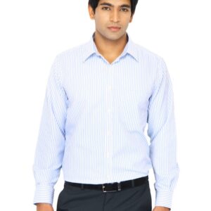 Indigo Nation Men Stripes Blue Shirts