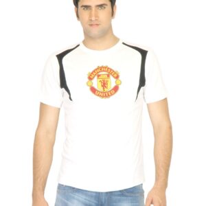 Manchester United Men Printed White Tshirt
