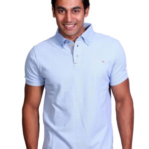 Reebok Men Blue Polo T-shirt