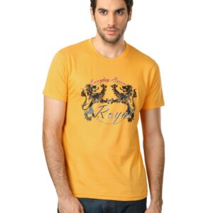 Myntra Men Royal Yellow T-shirt