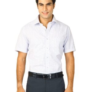 John Miller Men Blue Checks Shirts