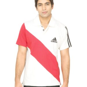 ADIDAS Men  Off White Polo Tshirt