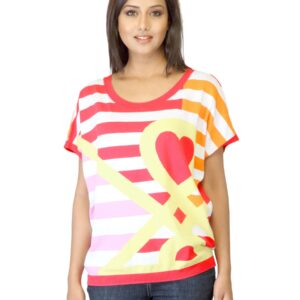 United Colors of Benetton Women Pink Striped Top