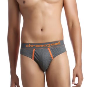 Chromozome Men Grey & Orange Brief