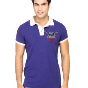 Ed Hardy Men Eagle Print Blue Tshirts
