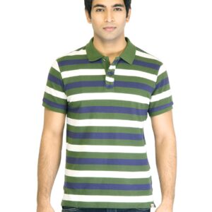 Levi's Men Stripes Green Tshirts