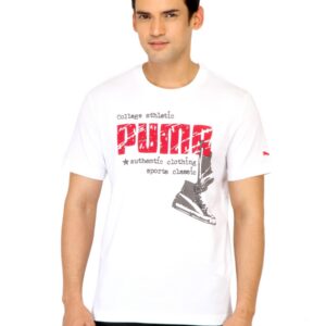 Puma Men College  Athletic White  Tshirt