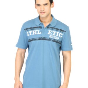 Puma Men Athletic Stellar Blue Polo Tshirt
