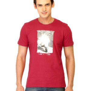 United Colors of Benetton Men Printed Red Tshirts