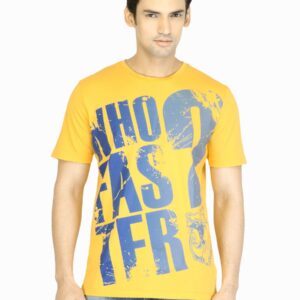 Puma Men Yellow Printed T-shirt