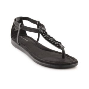 Rockport Women Jeanie Thong Chain Black Flats