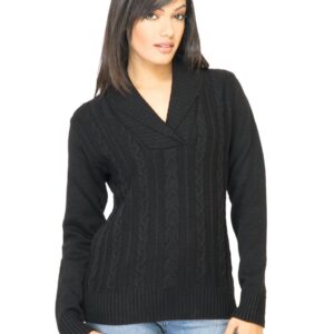 Scullers For Her Women Solid Black Sweater