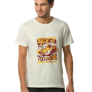 Myntra Men Back To The 70s Cream T-shirt
