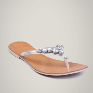 Carlton London Women Crystal Silver Sandal