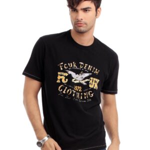 French Connection Men Black Printed T-shirt