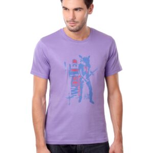 Myntra Men Wasted Purple T-shirt